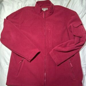 Duluth Trading Co Men's Red Full Zip Fleece Jacket